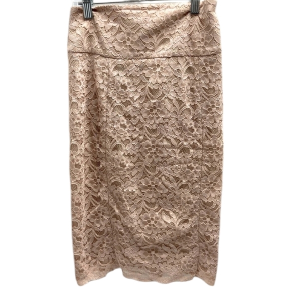 Express dusty rose pink floral lace pencil skirt - Picture 2 of 3